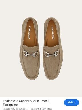 Salvatore Ferragamo Taupe Suede Parigi driver loafers
